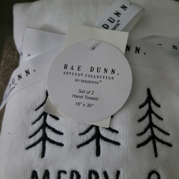Rae Dunn set of 2 hand towels, new - Picture 3 of 4
